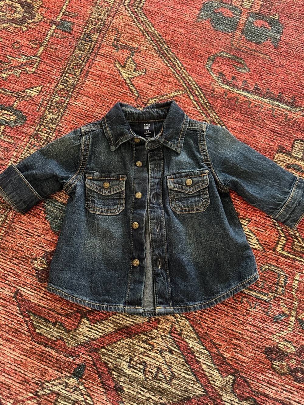 BABY GAP 3-6 MONTHS DENIM BUTTON DOWN SHIRT/JACKET